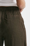 pantalone jogging in lino marrone women Fay - 6
