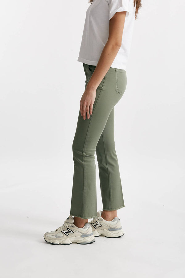 pantalone a trombetta verde salvia women Fay