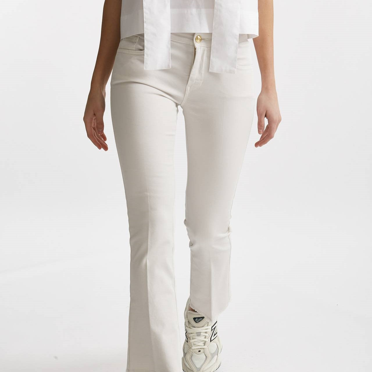 pantalone a trombetta ghiaccio women Fay - 9