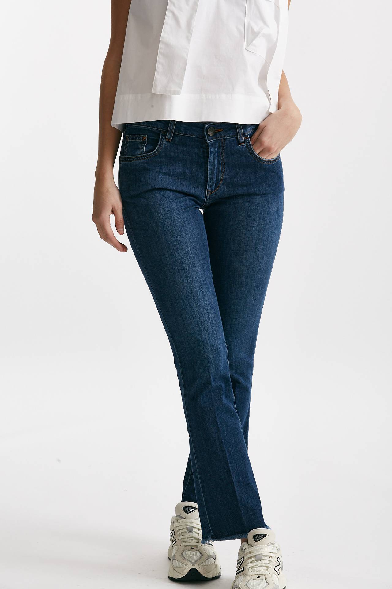 jeans a trombetta lavaggio medio scuro women Fay - 1