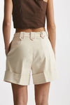 bermuda in cotone panna vita alta women Fay - 3