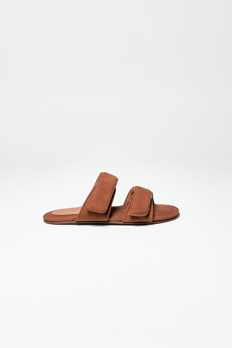 sandalo piatto julianne in suede tabacco women Gia borghini - 2