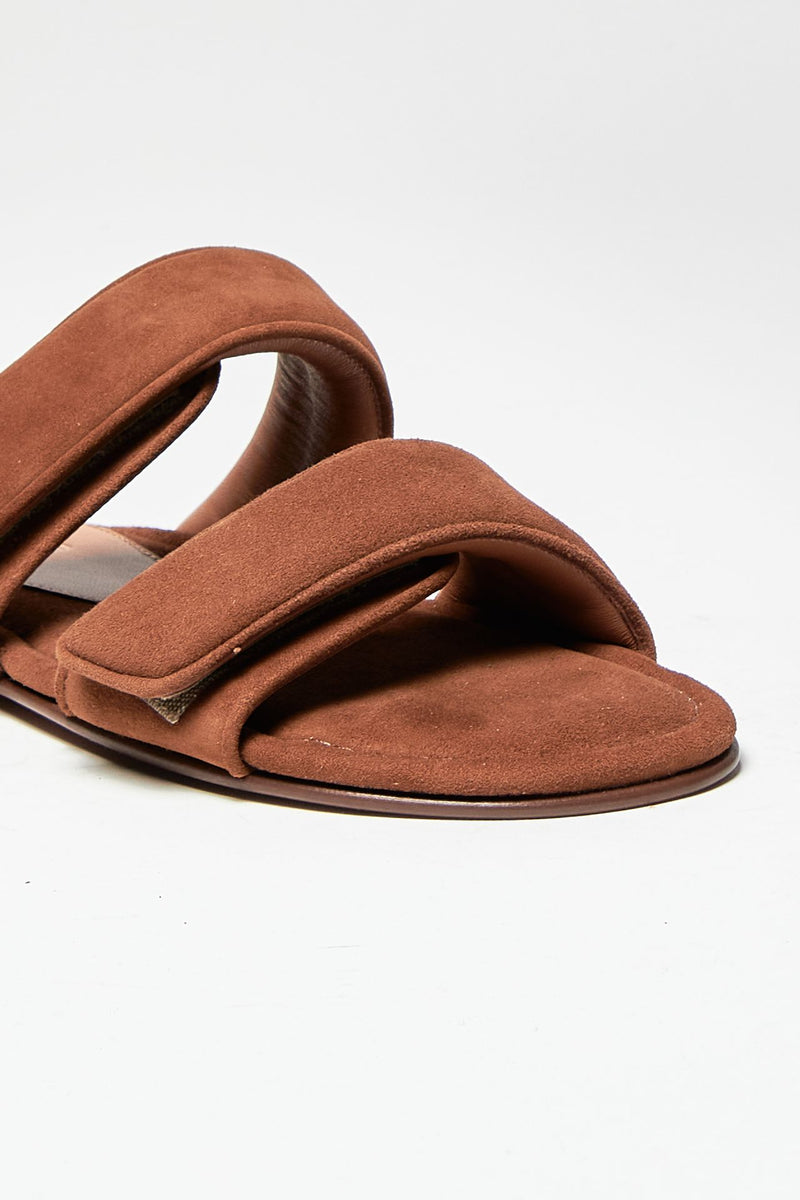 sandalo piatto julianne in suede tabacco women Gia borghini - 1