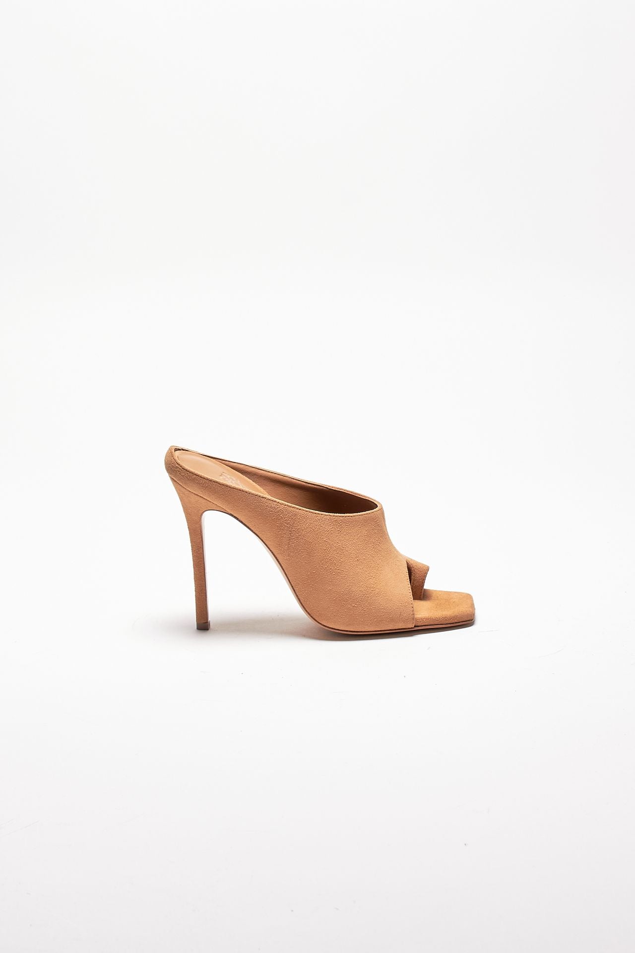 mules keira in suede cammello women Gia borghini - 2
