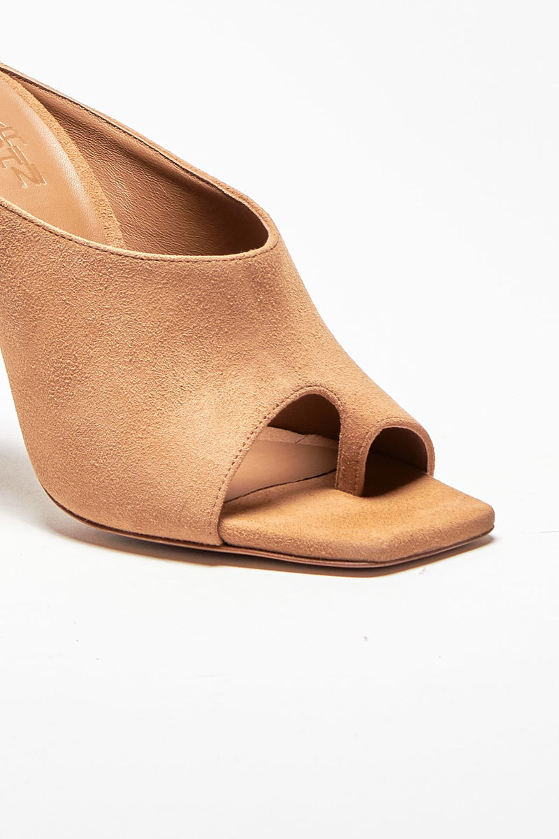 mules keira in suede cammello women Gia borghini - 6