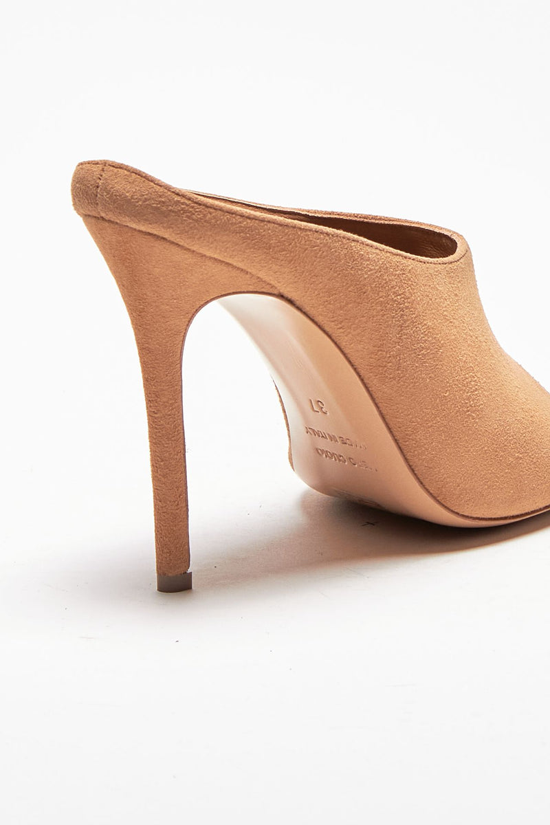 mules keira in suede cammello women Gia borghini - 7