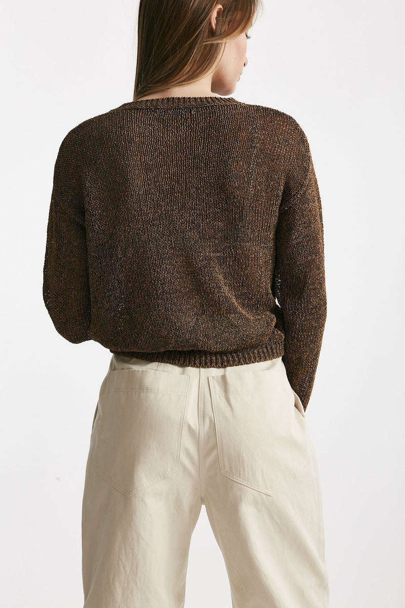 maglia lavorata marrone beige e rame women Grifoni - 3