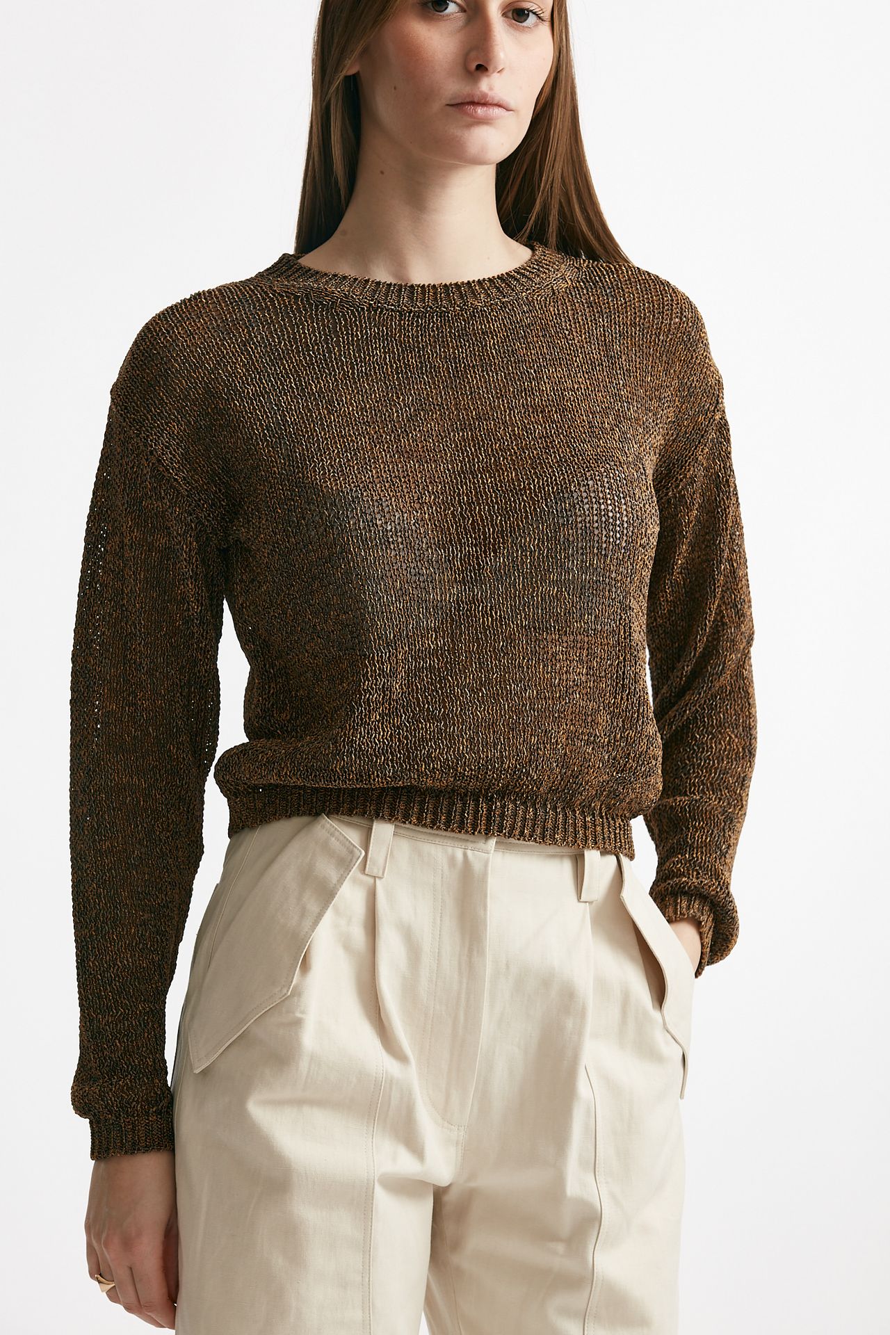 maglia lavorata marrone beige e rame women Grifoni - 4