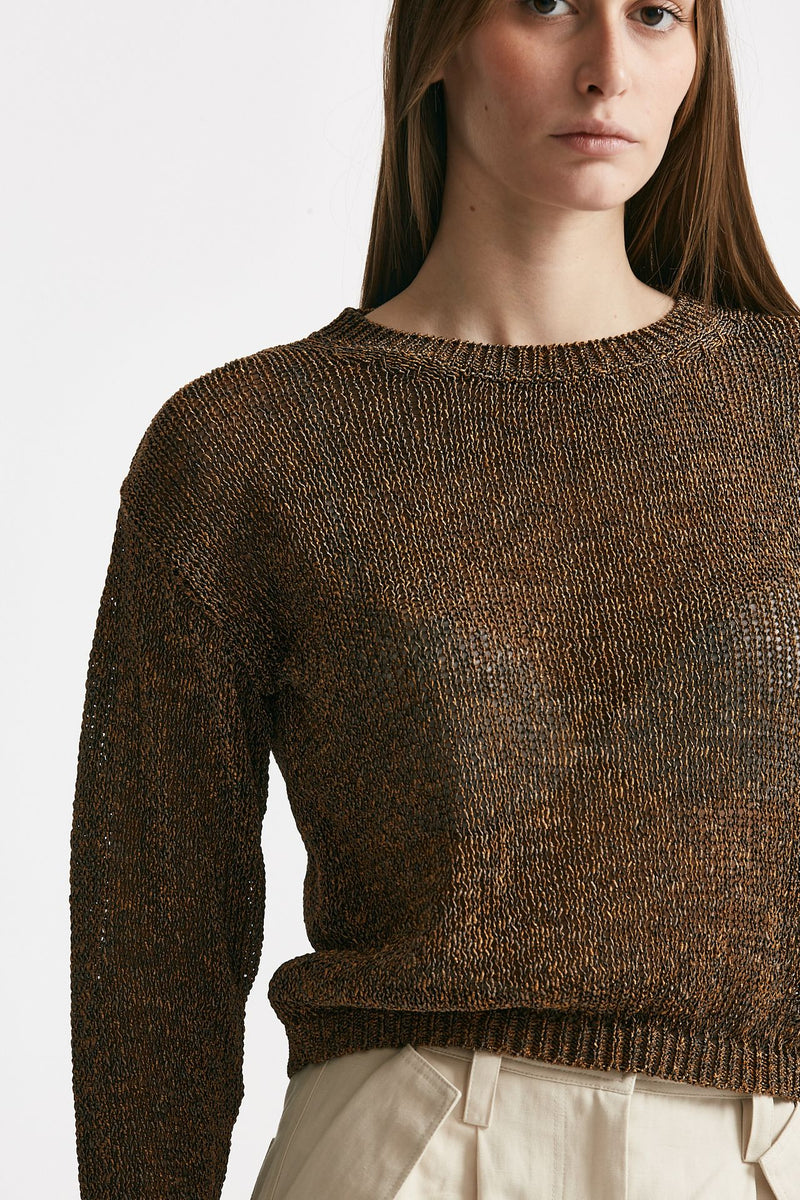 maglia lavorata marrone beige e rame women Grifoni - 5