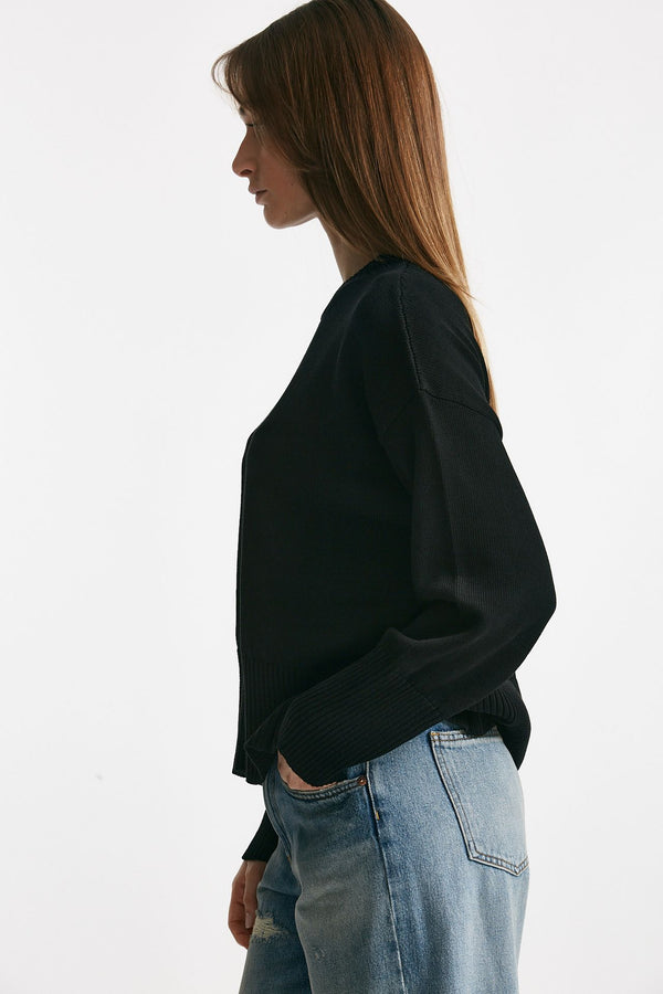 maglia over in cotone nero women Grifoni