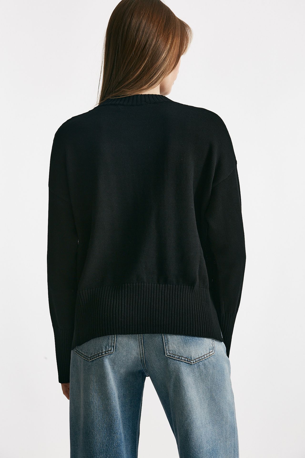 maglia over in cotone nero women Grifoni - 3