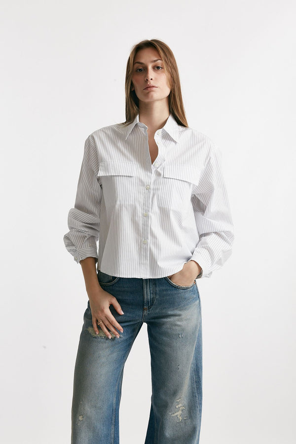 camicia rigata in cotone women Grifoni