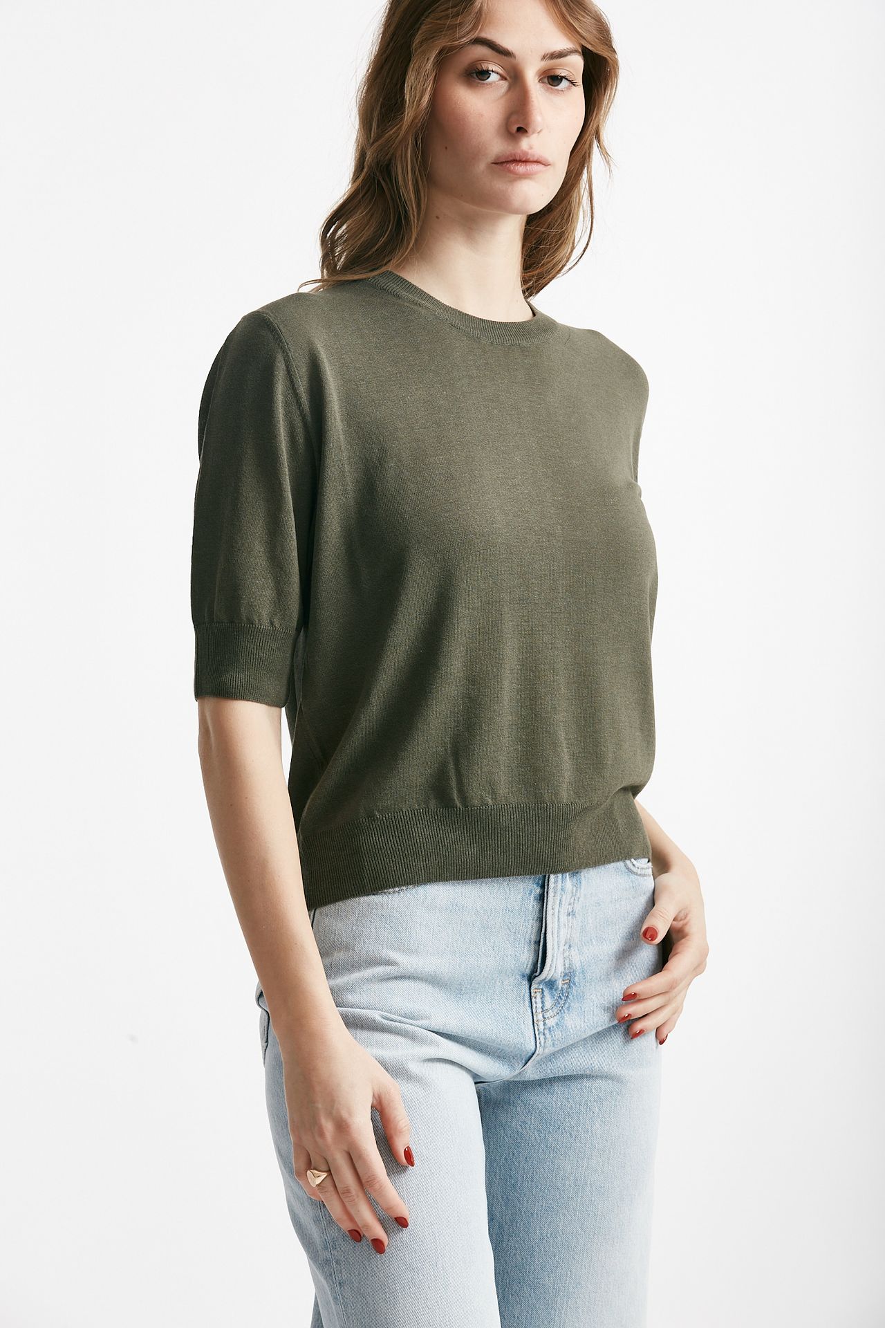 maglia girocollo verde militare women Grifoni - 4