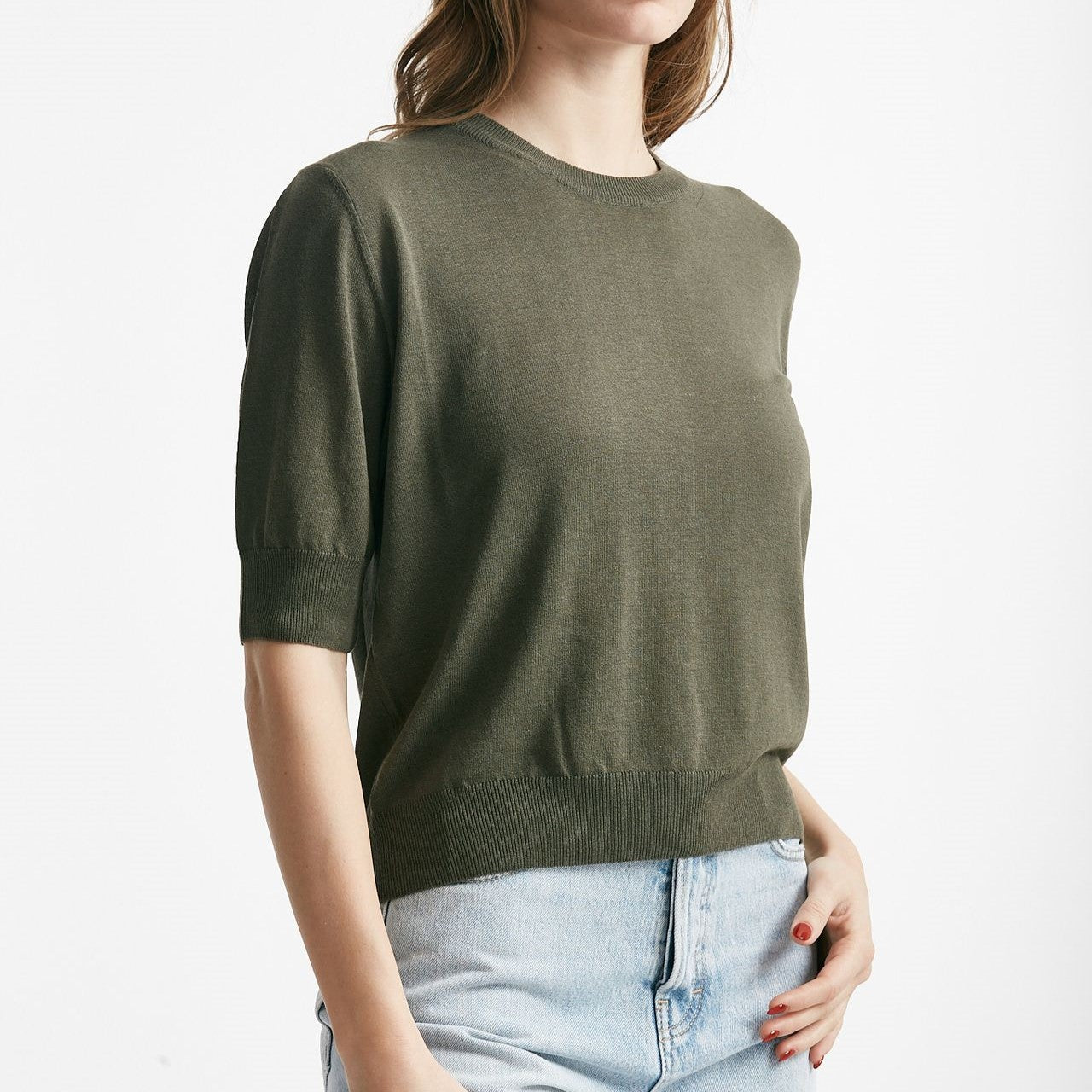 maglia girocollo verde militare women Grifoni - 6