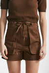 shorts con coulisse in cotone marrone women Grifoni - 1