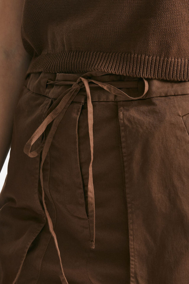 shorts con coulisse in cotone marrone women Grifoni - 5
