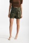 shorts in cotone verde militare women Grifoni - 1