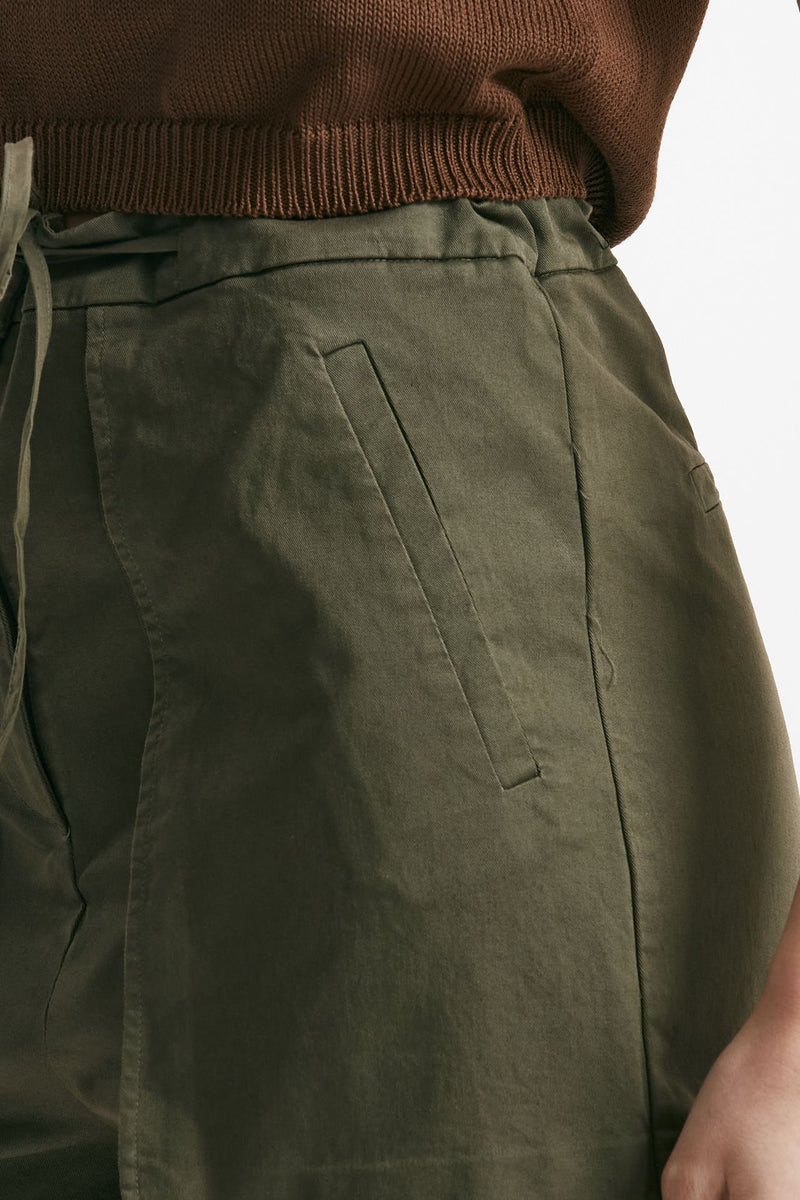 shorts in cotone verde militare women Grifoni - 6