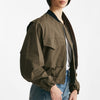 bomber crop verde militare women Grifoni - 8