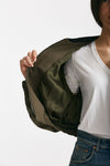 bomber crop verde militare women Grifoni - 7