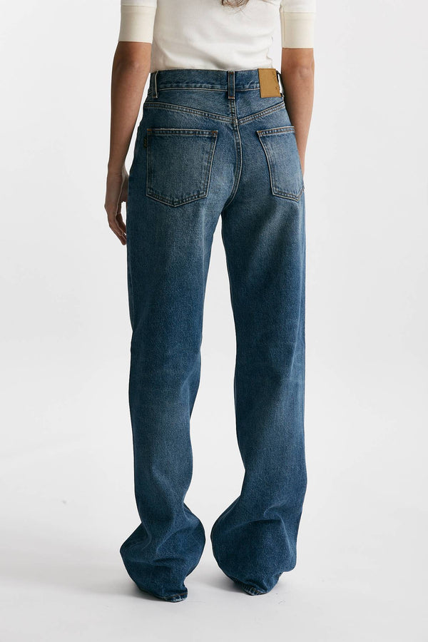 jeans palazzo korea medio/scuro women Haikure