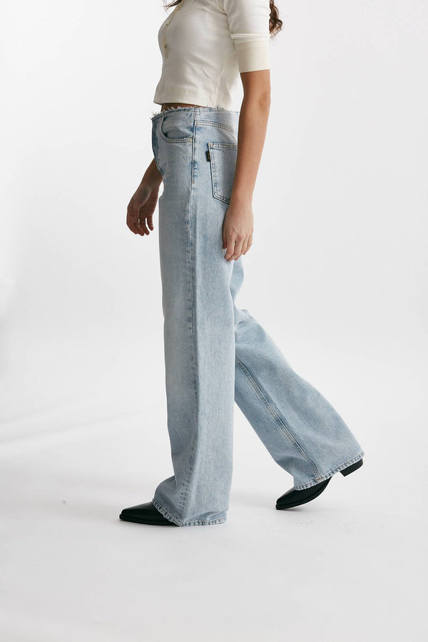 jeans palazzo korea chiaro women Haikure