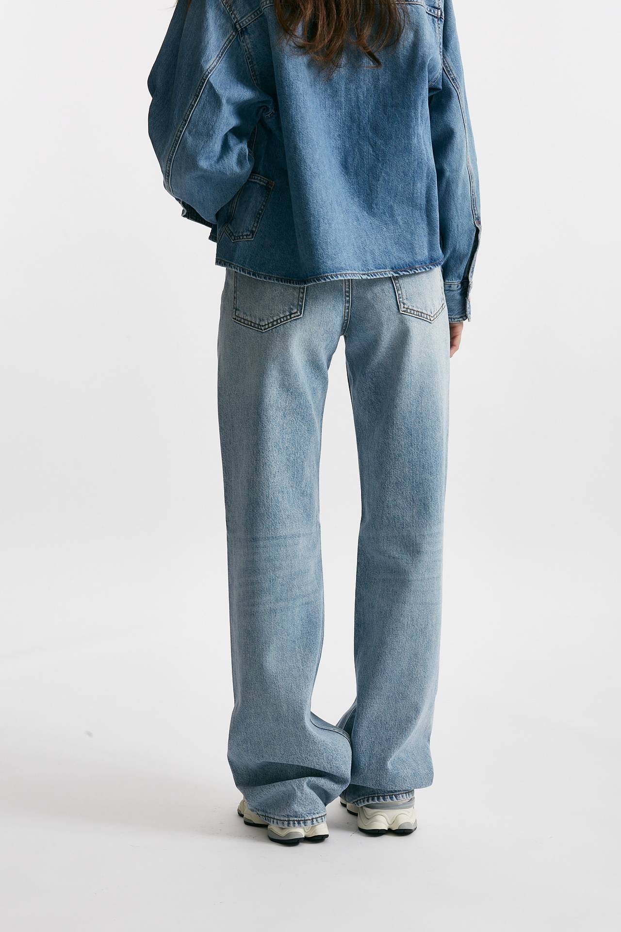 jeans palazzo korea lavaggio chiaro women Haikure - 3