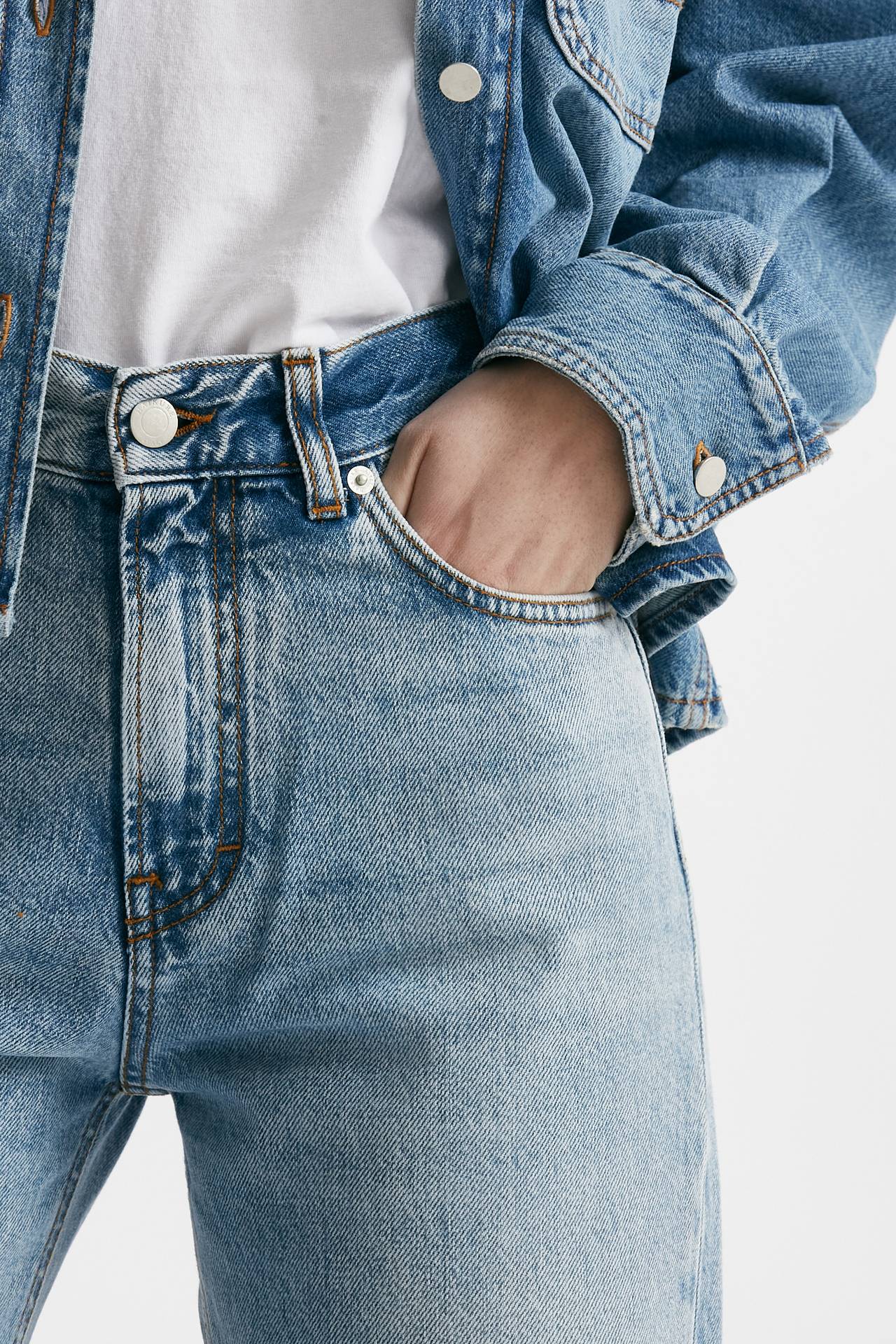 jeans palazzo korea lavaggio chiaro women Haikure - 5