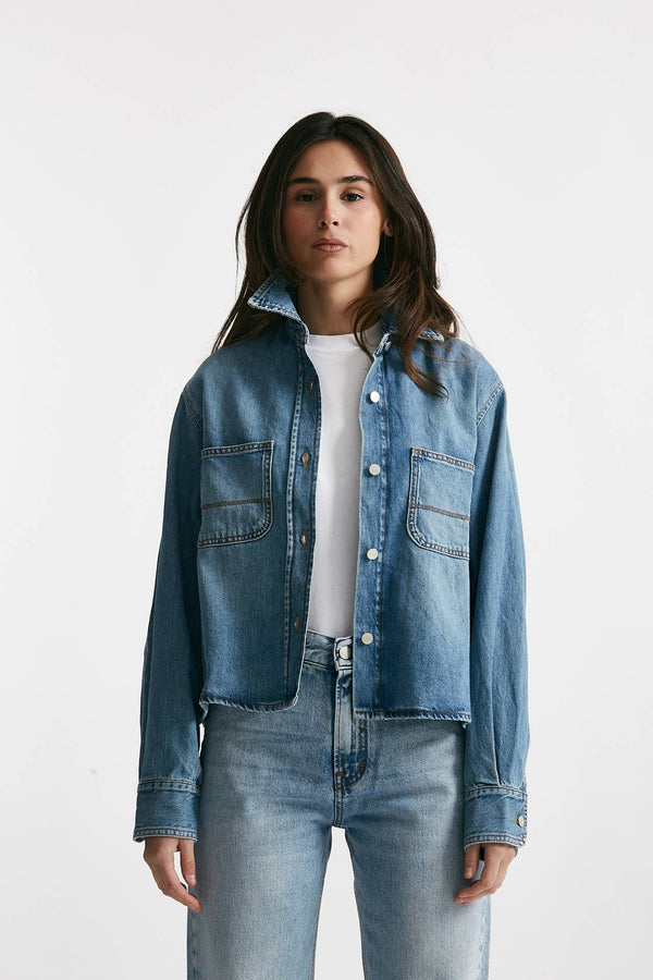 camicia in denim crop women Haikure
