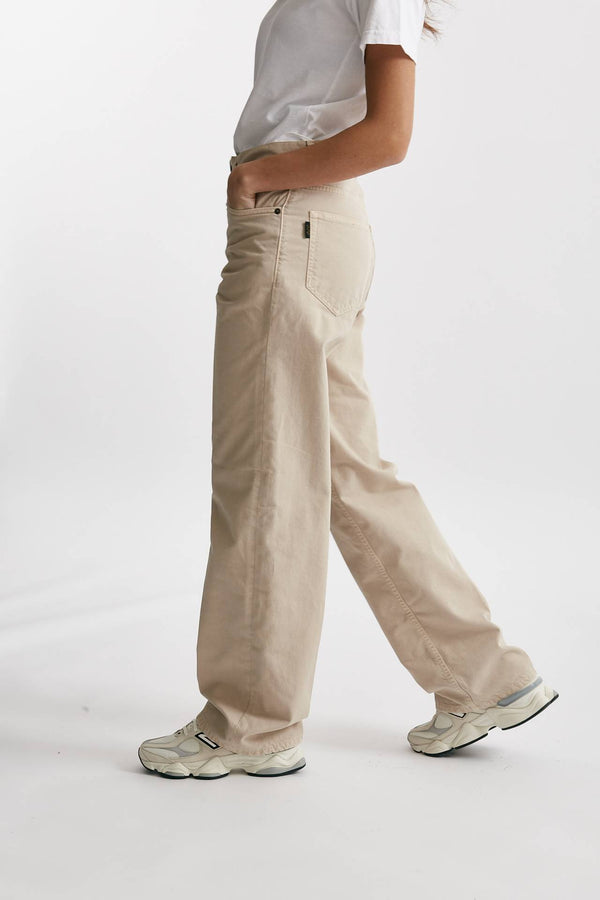jeans boy fit bonnie beige women Haikure