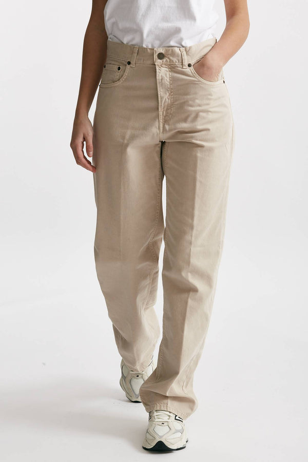 jeans boy fit bonnie beige women Haikure