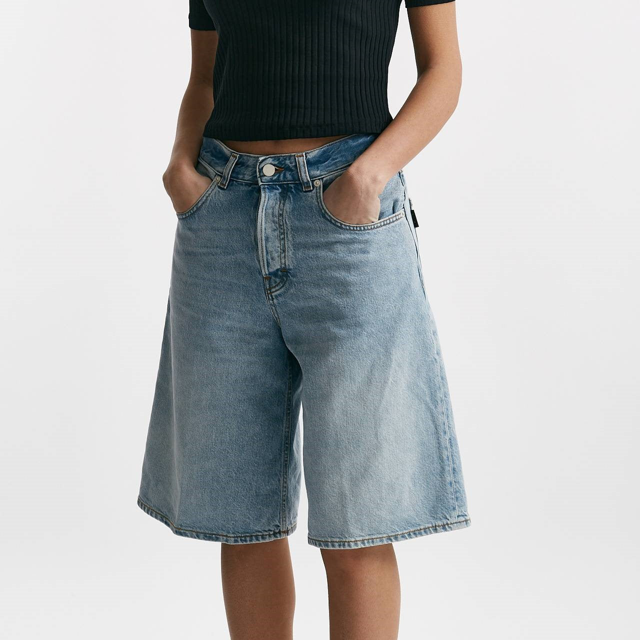 bermuda in denim lavaggio chiaro women Haikure - 7