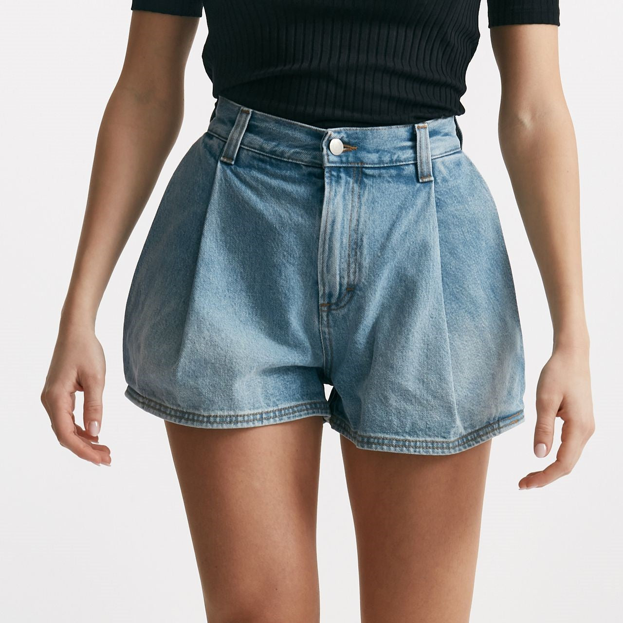 short in denim lavaggio chiaro women Haikure - 7