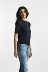 t-shirt basica in cotone blu women Herno - 4