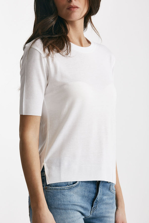 t-shirt basica in cotone bianco women Herno