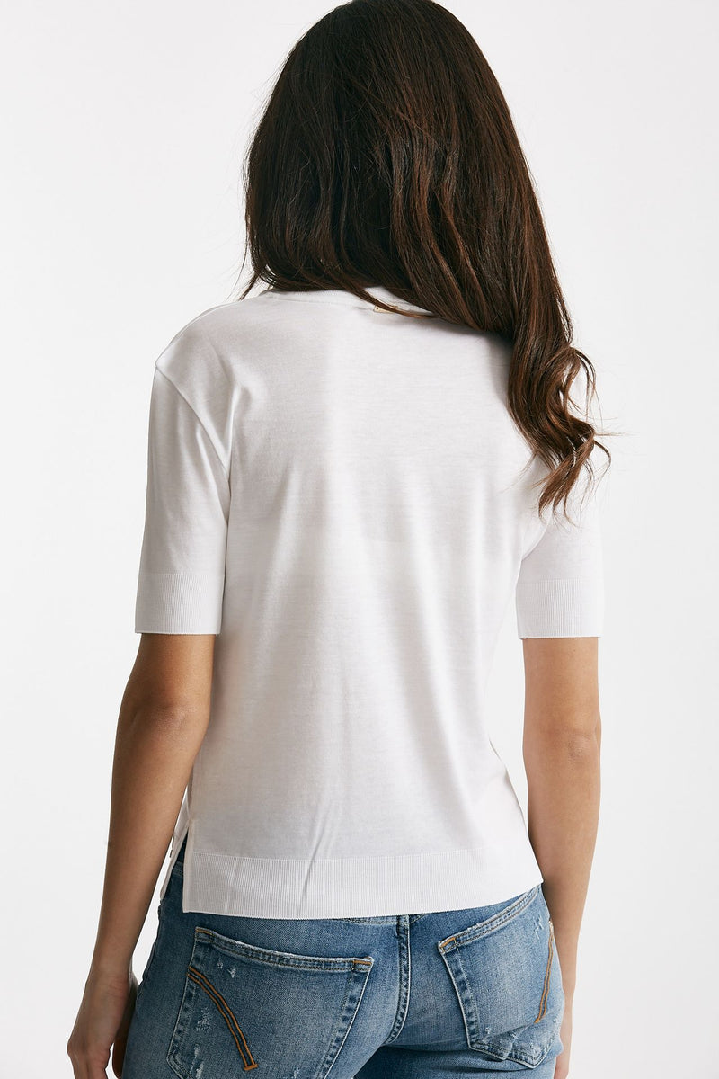t-shirt basica in cotone bianco women Herno - 3