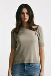 t-shirt basica in cotone tortora women Herno - 1