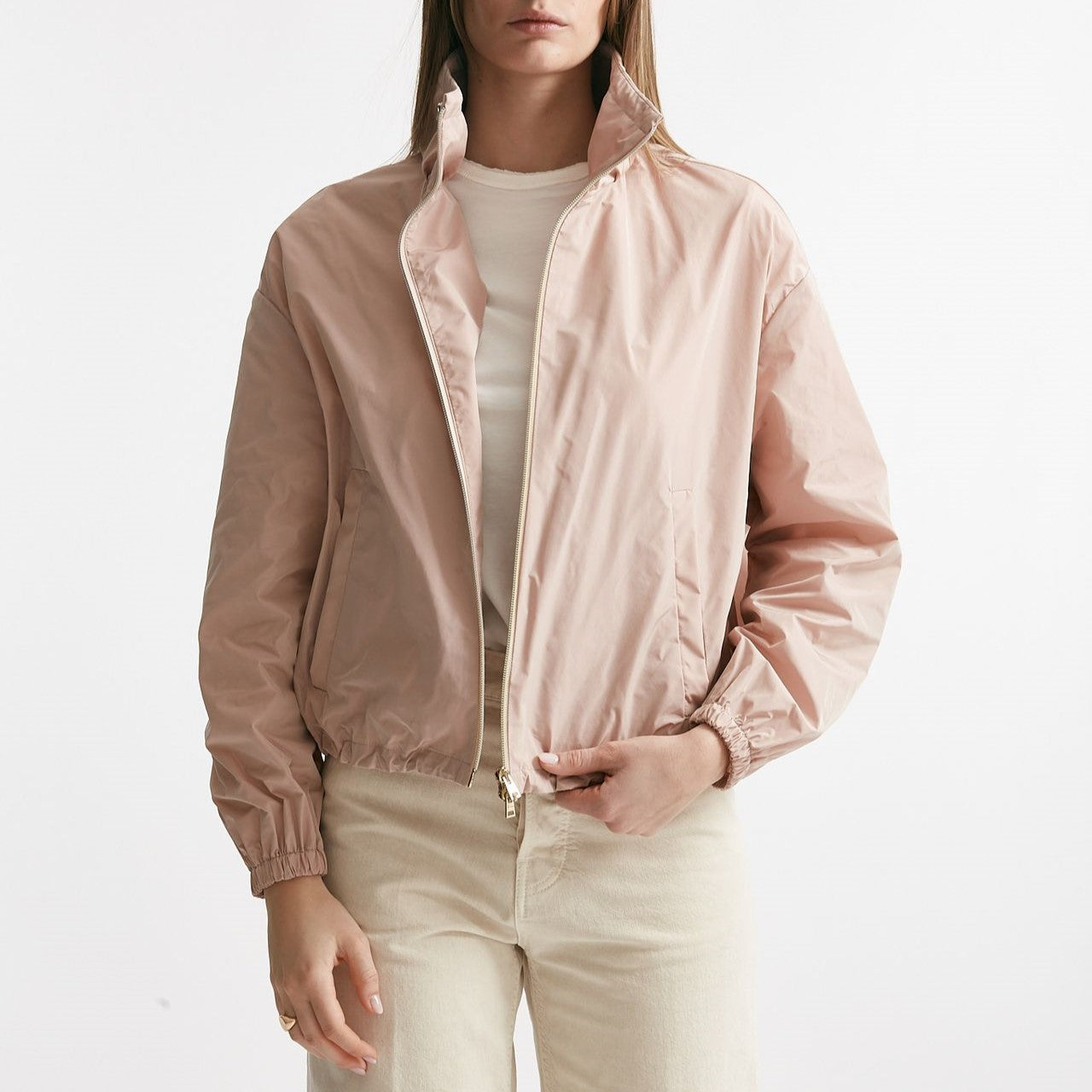 bomber in taffetà tecnico rosa women Herno - 9