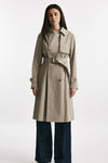 trench in cotone tortora trattamento idrorepellente women Herno - 5