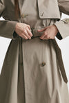 trench in cotone tortora trattamento idrorepellente women Herno - 8