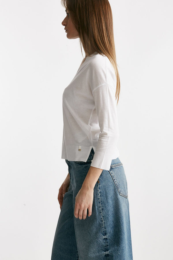 maglia scollo a v bianco women Herno