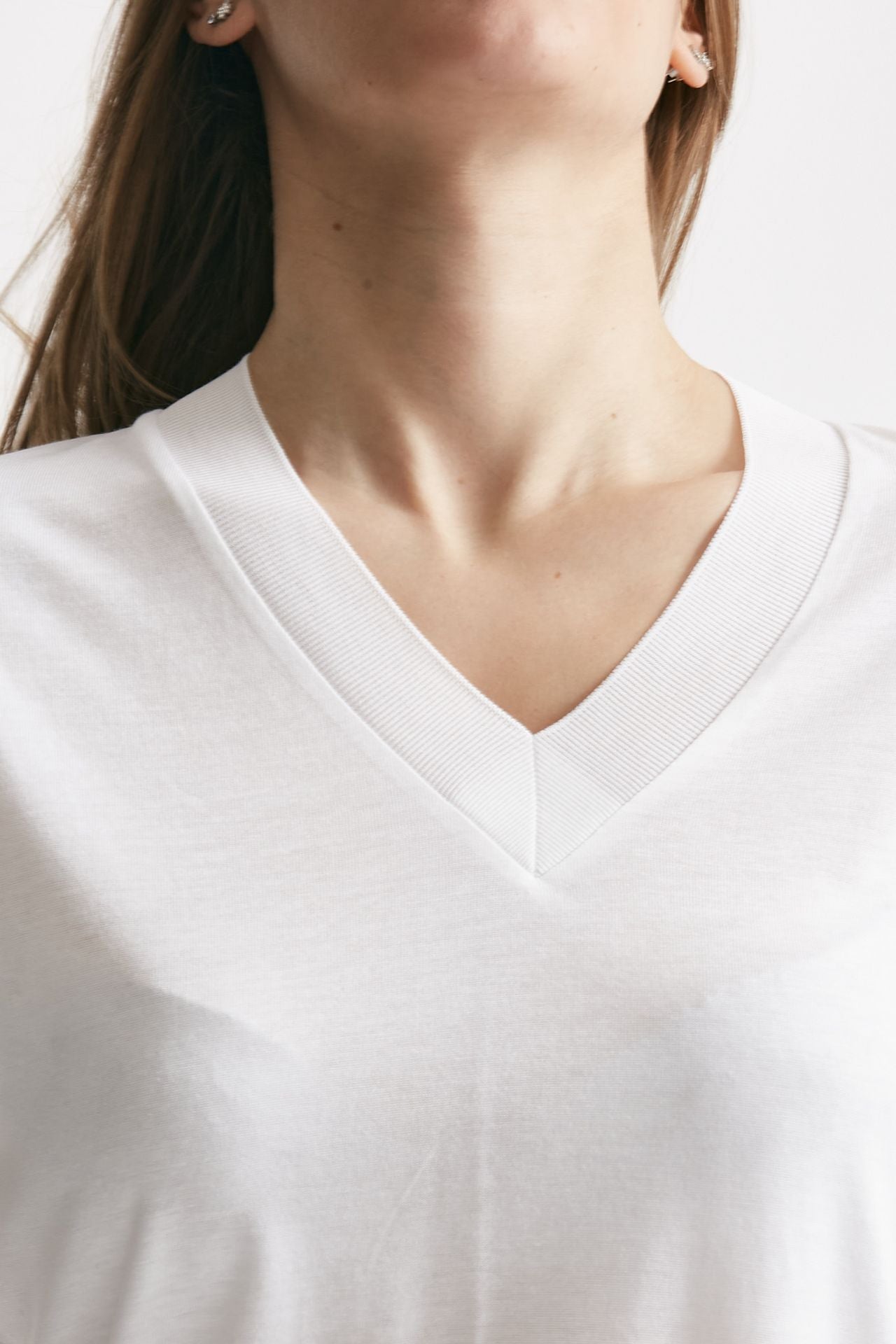 maglia scollo a v bianco women Herno - 5