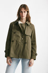 peacot in cotone verde militare women Herno - 1