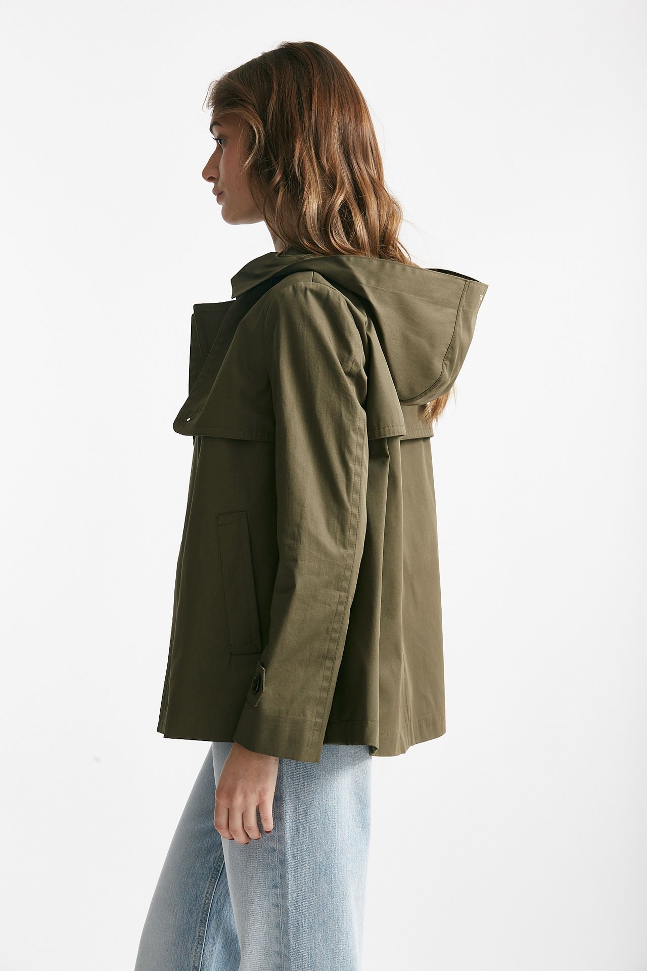 peacot in cotone verde militare women Herno - 3