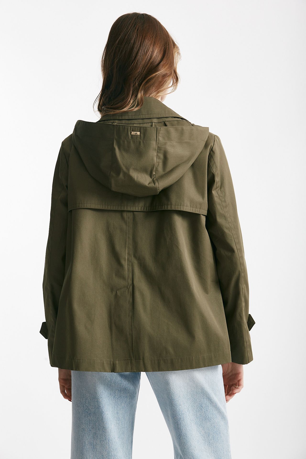 peacot in cotone verde militare women Herno - 4