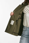 peacot in cotone verde militare women Herno - 8