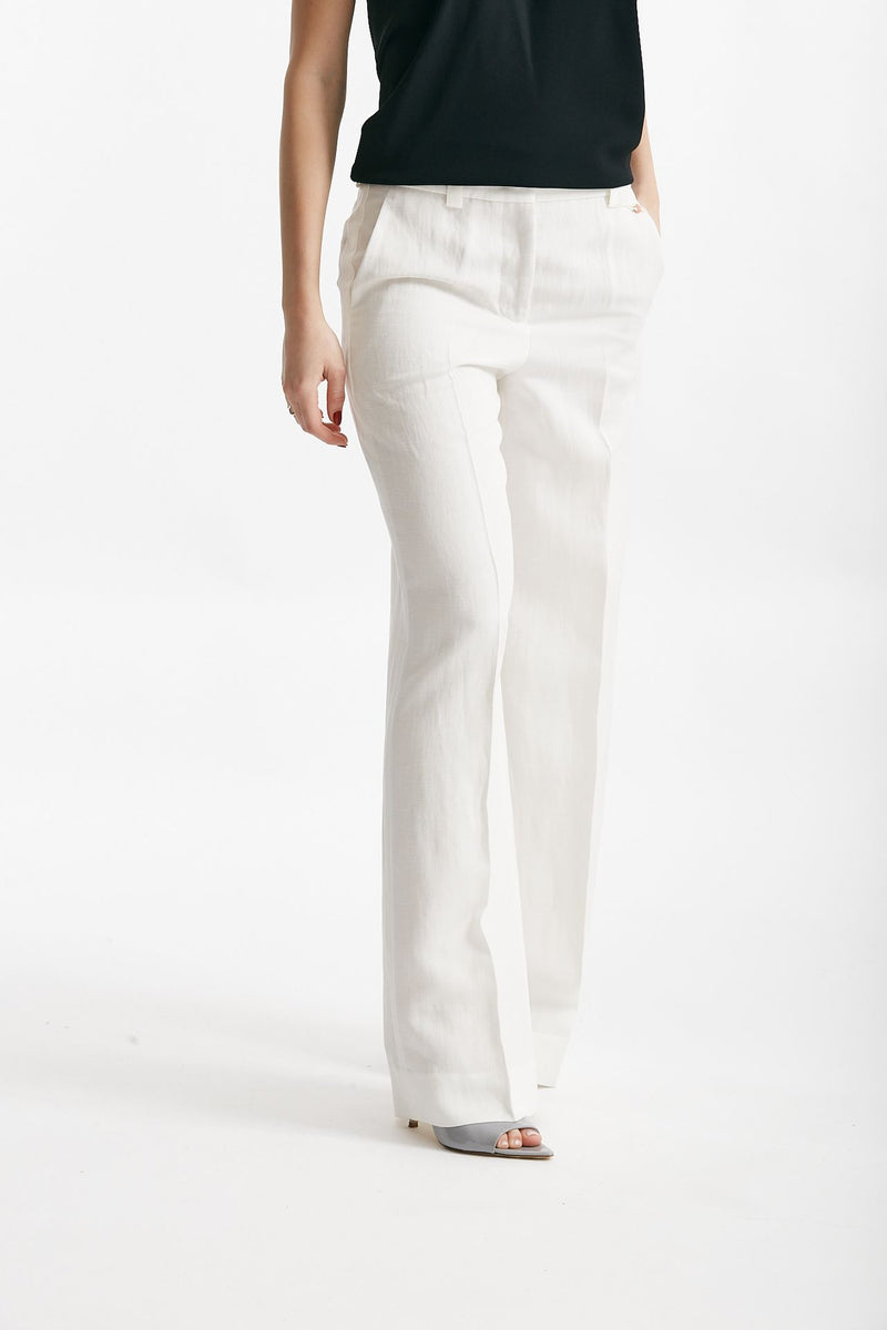 pantalone palazzo incotex neera bianco women Incotex - 4