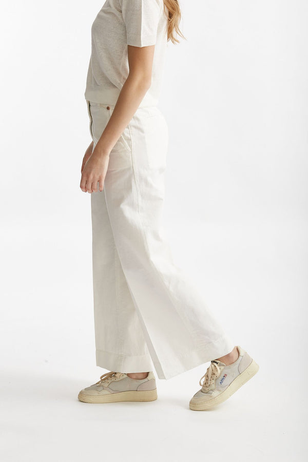 pantalone in cotone ilya panna women Incotex