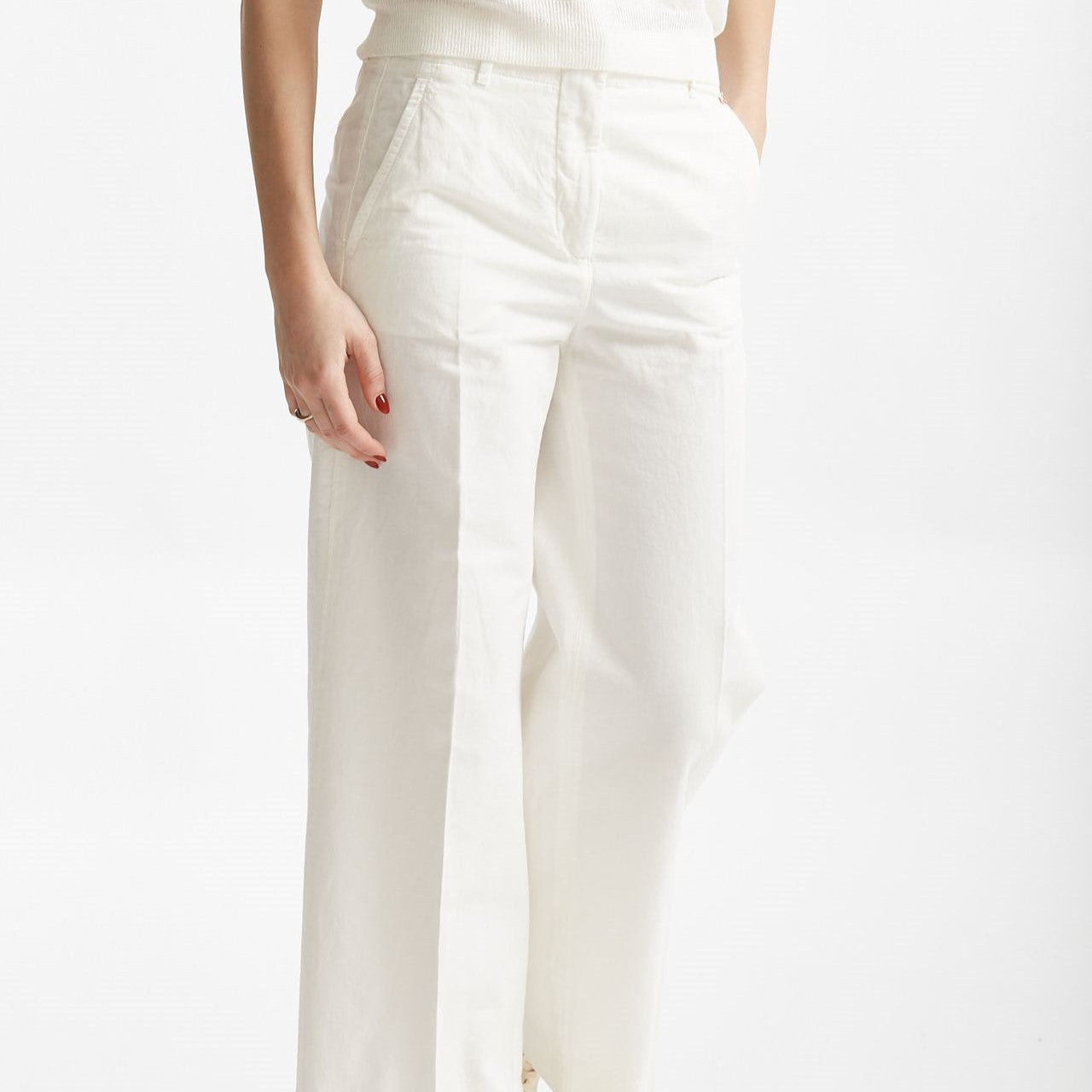 pantalone in cotone ilya panna women Incotex - 7