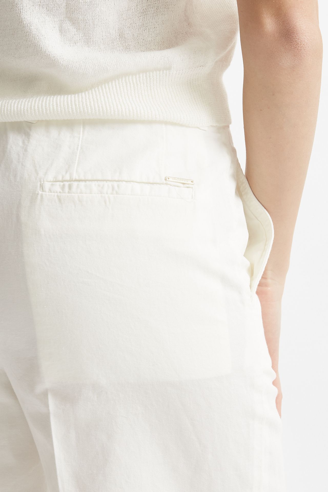 pantalone in cotone ilya panna women Incotex - 6